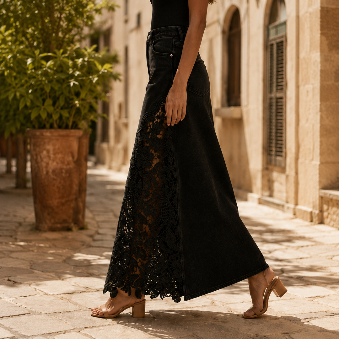 Faelyn - Gonna maxi elegante a vita alta