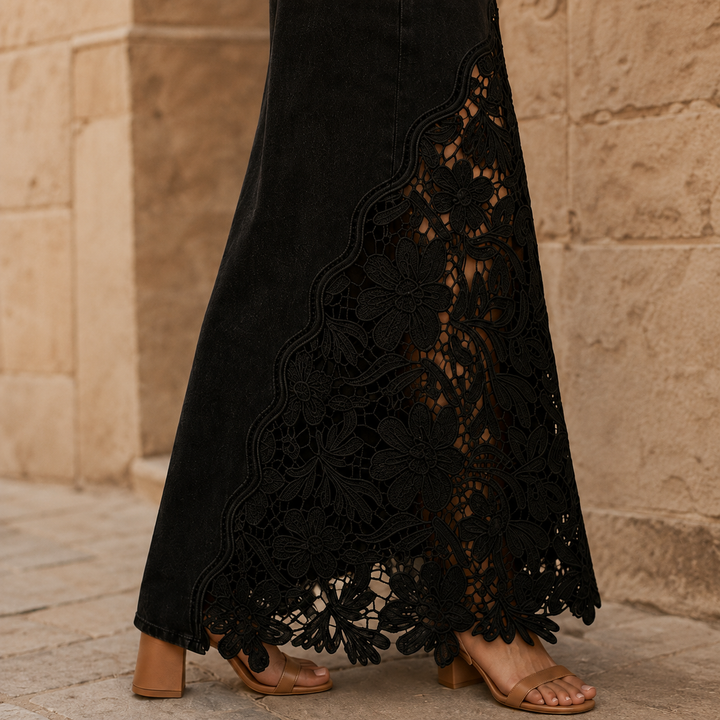 Faelyn - Gonna maxi elegante a vita alta