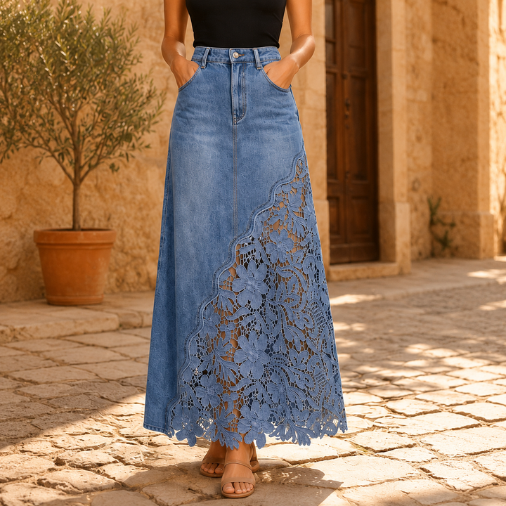 Faelyn - Gonna maxi elegante a vita alta