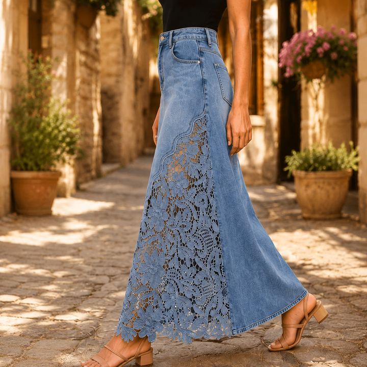 Faelyn - Gonna maxi elegante a vita alta
