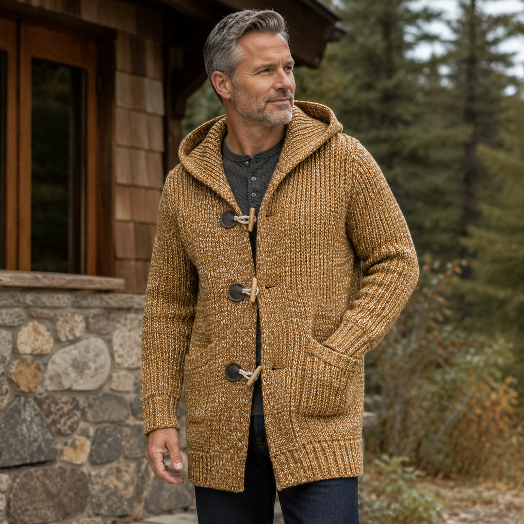 Raevan - Cardigan con cappuccio morbido al tatto