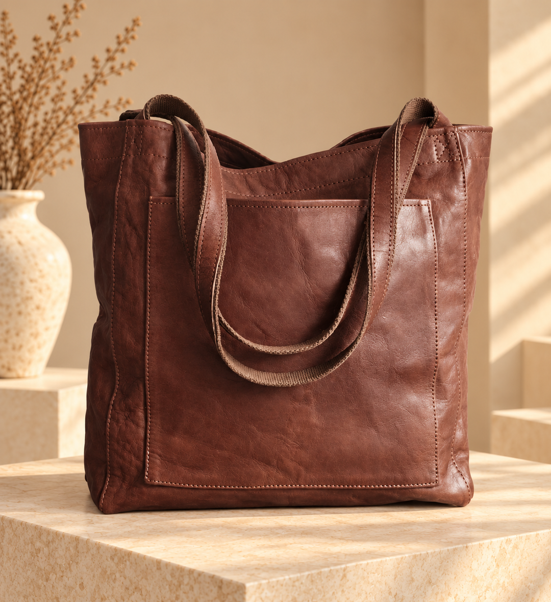 Dione - Borsa tote strutturata con zip