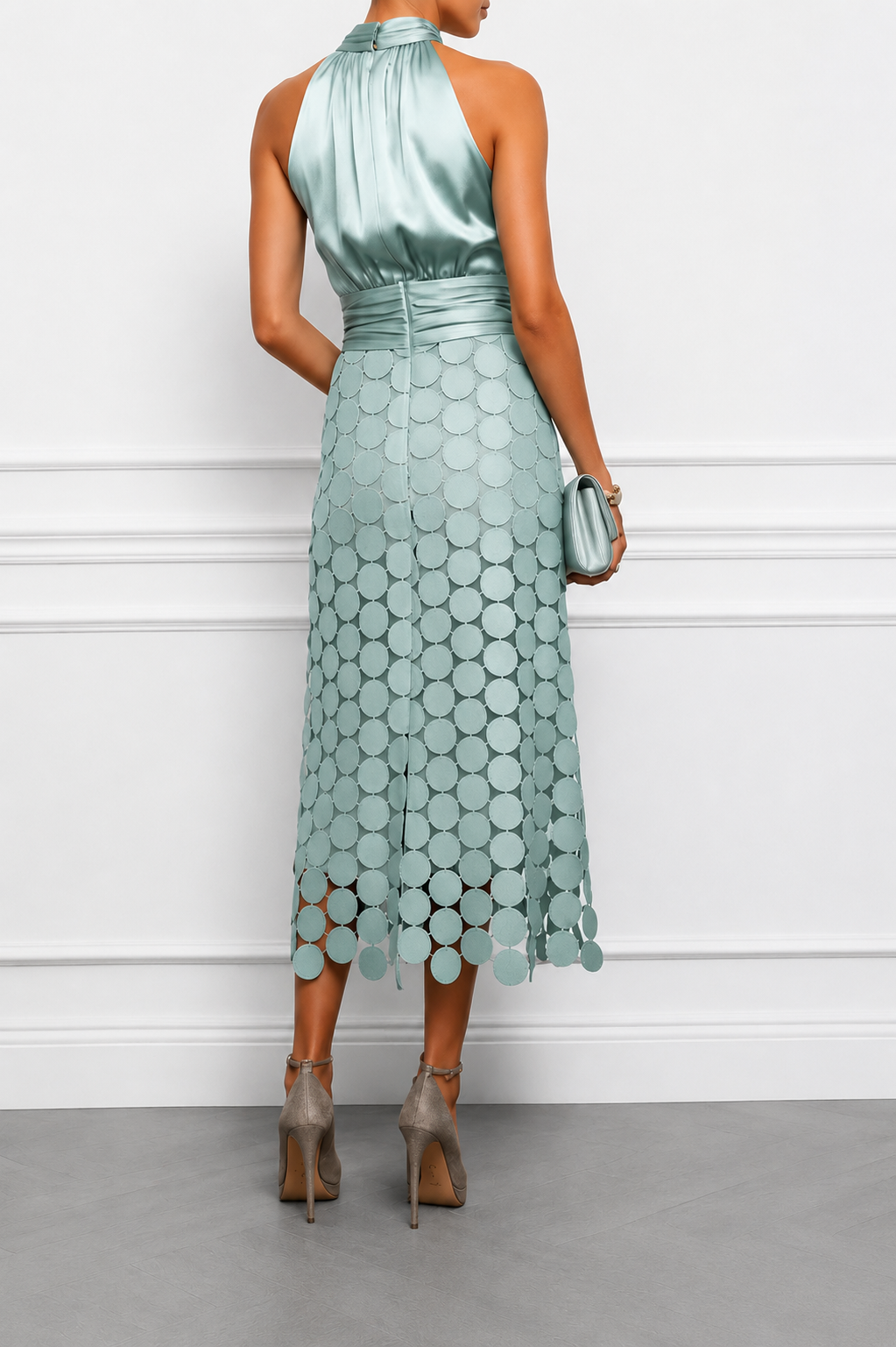 Amabel - Abito midi con scollo all'americana di lusso