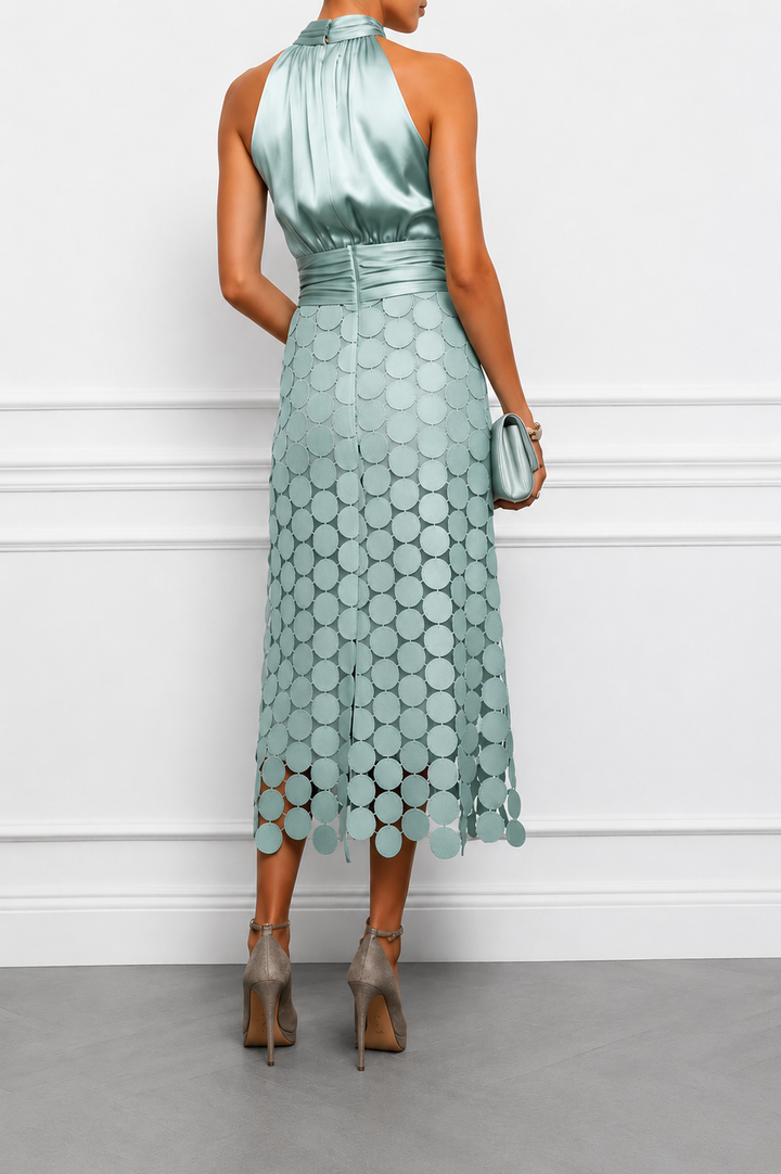 Amabel - Abito midi con scollo all'americana di lusso