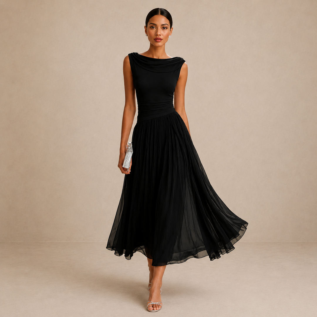 Carissa - Abito midi elegante drappeggiato