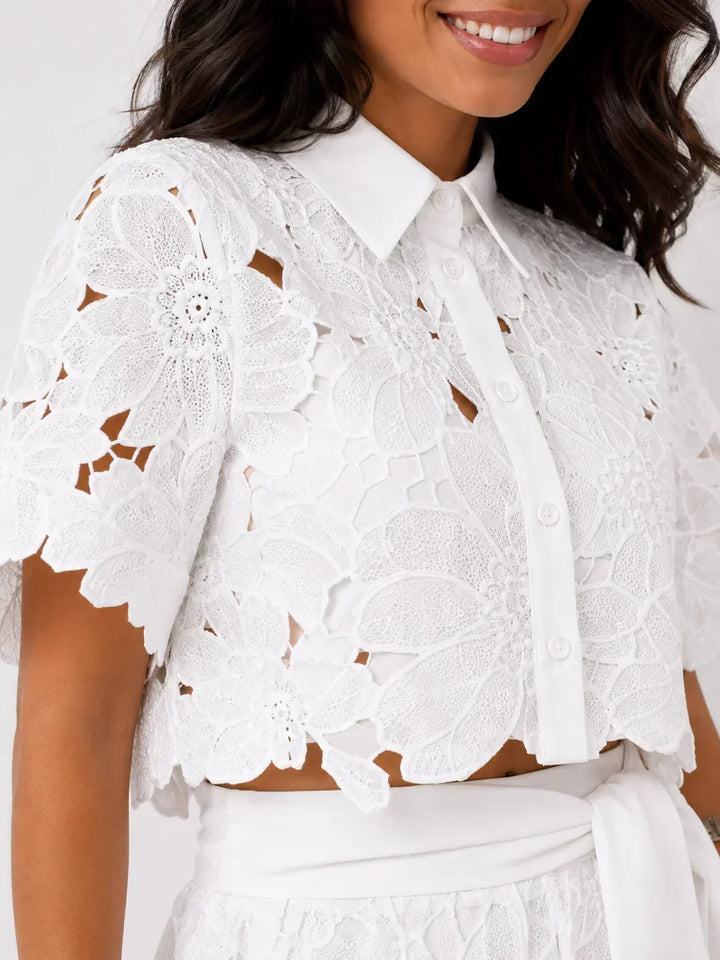 Avalina - Coordinato Blusa e Pantaloni Morbido al Tatto