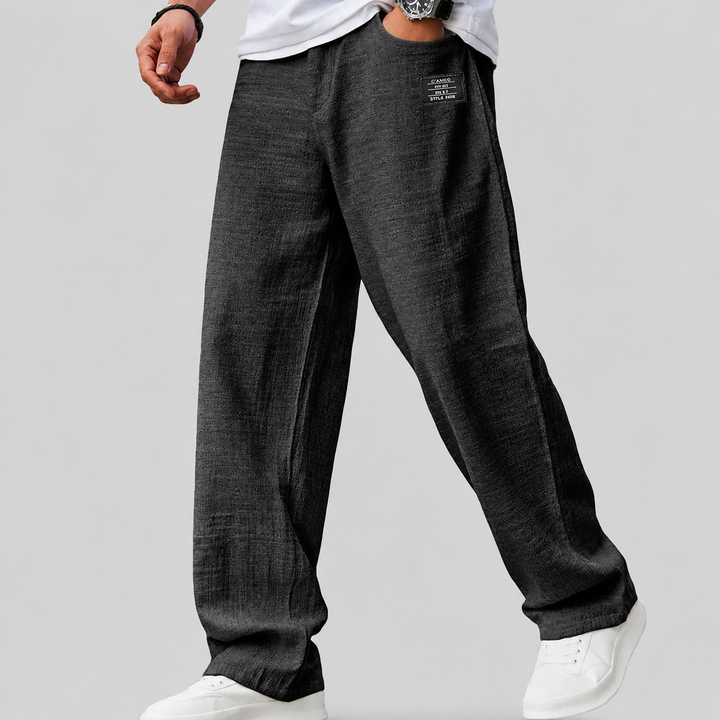 Ashwin - Pantaloni in lino a vestibilità rilassata