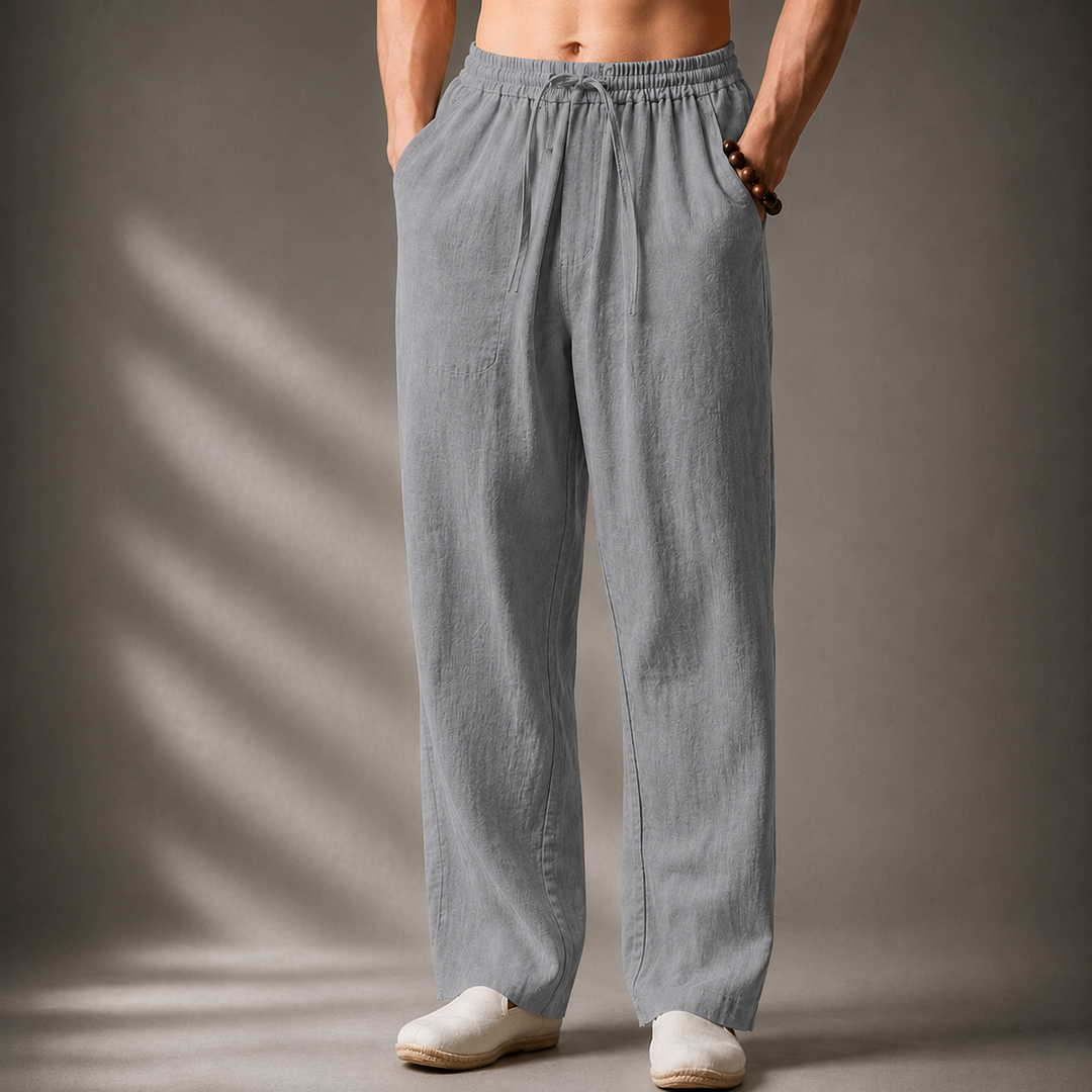 Auberon - Pantaloni in lino dal taglio rilassato