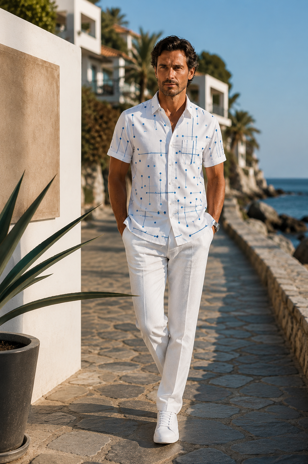 Norbridge - Camicia da spiaggia da uomo morbida al tatto
