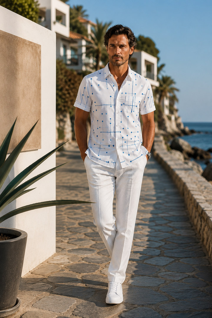 Norbridge - Camicia da spiaggia da uomo morbida al tatto