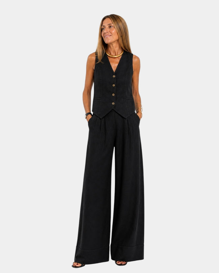 Nicolette - Coordinato con gilet sartoriale e pantaloni a gamba larga