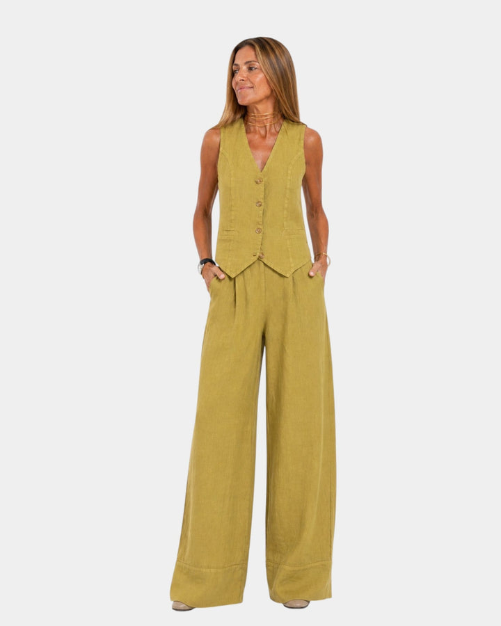 Nicolette - Coordinato con gilet sartoriale e pantaloni a gamba larga