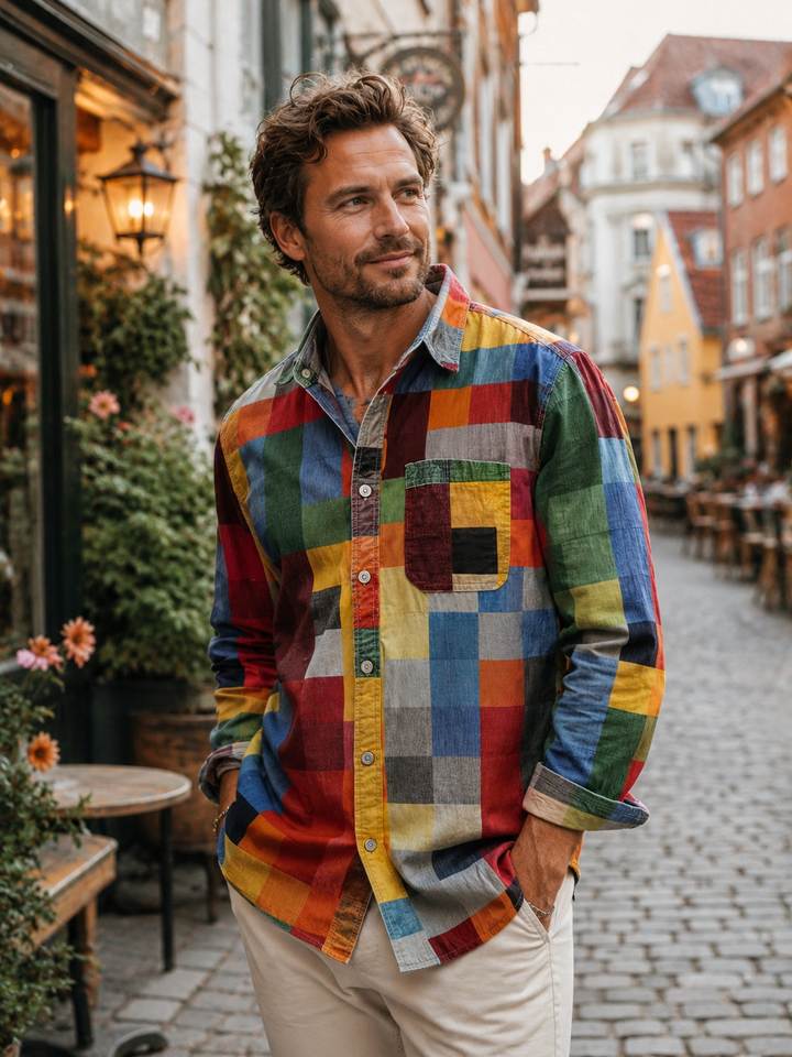 Jorvik - Camicia patchwork soft touch