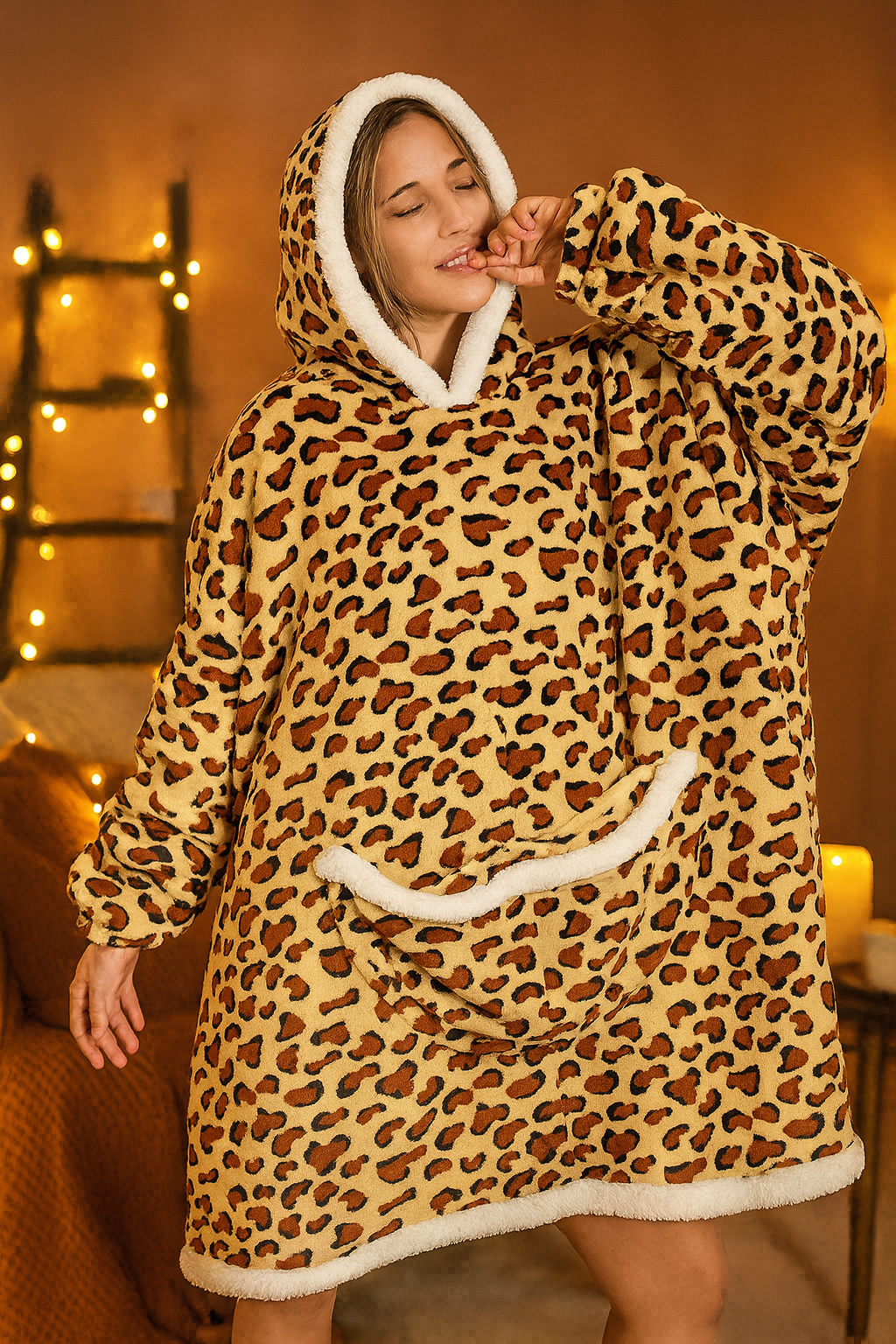 Kalira - Coperta con Cappuccio Elegante