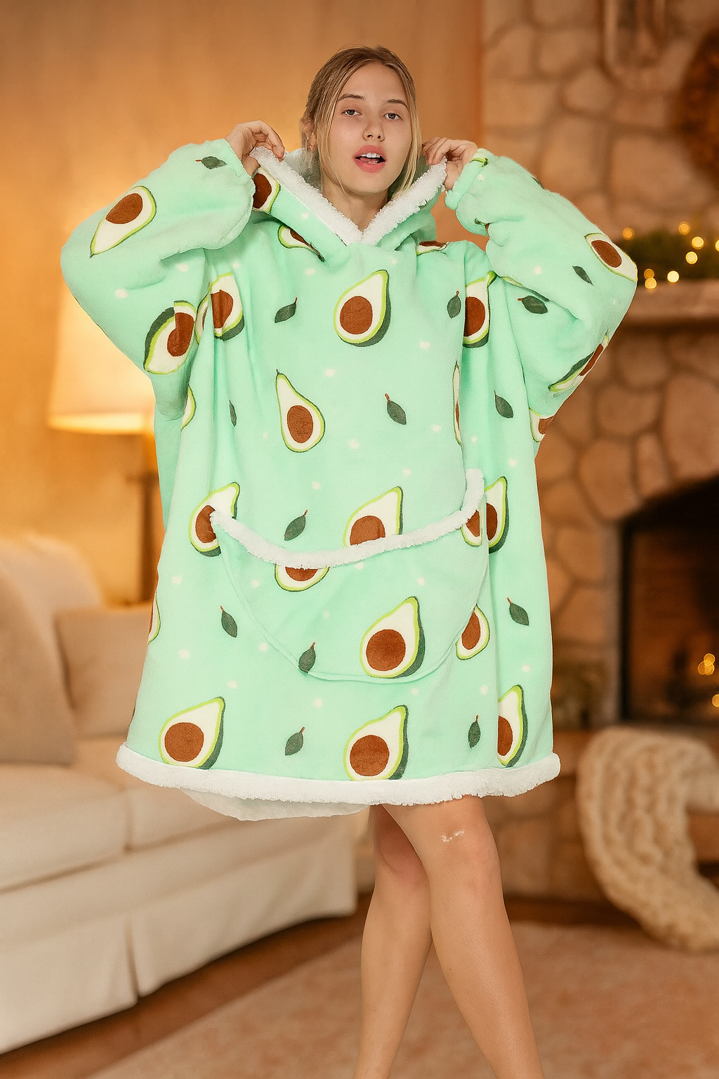 Kalira - Coperta con Cappuccio Elegante