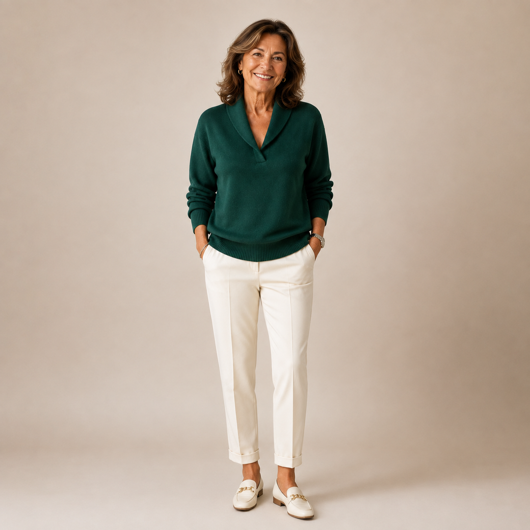 Amandina - Maglione con scollo a V dal tocco morbido
