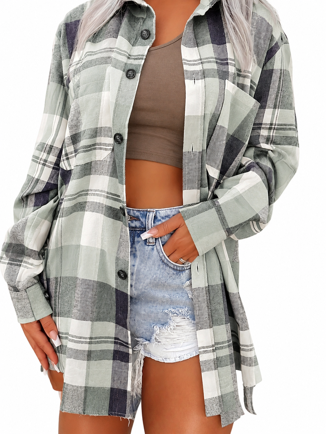 Nadira - Camicia leggera a quadri
