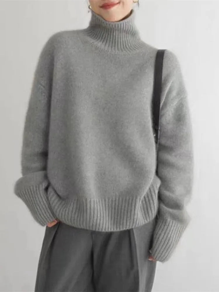 Acantha - Maglione dolcevita morbido al tatto
