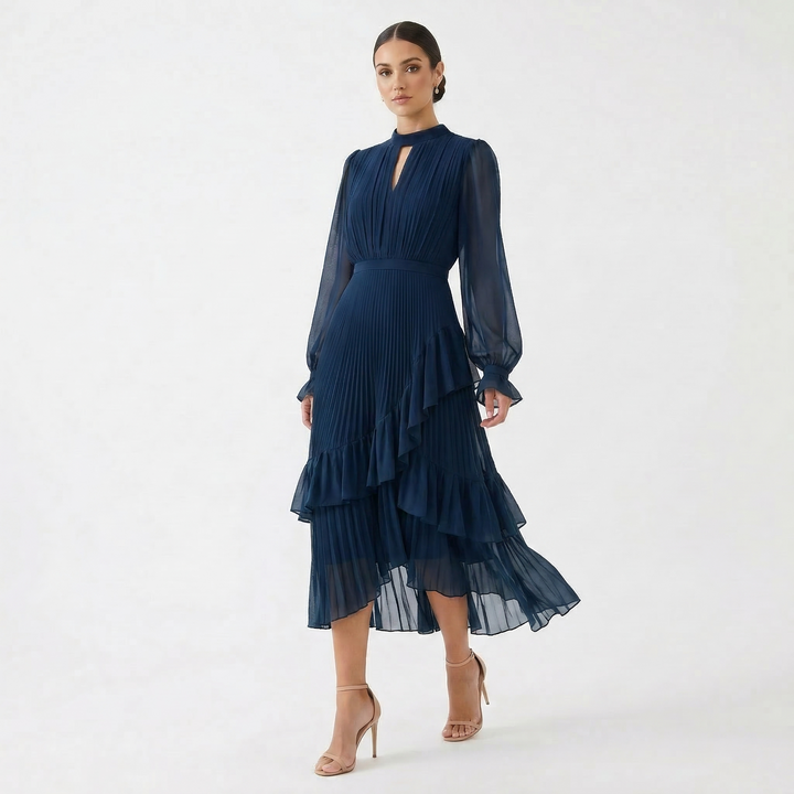Kiana - Abito da sera plissé scultoreo