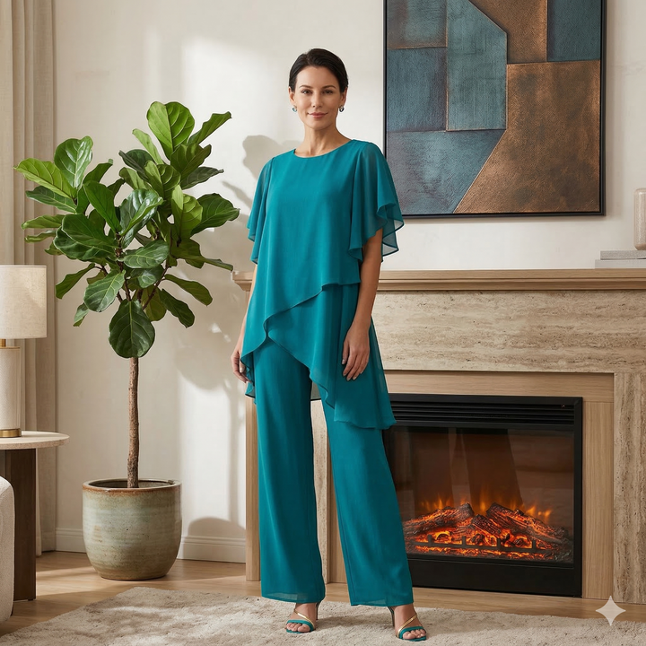 Jessenia - Coordinato con tunica a strati e pantaloni