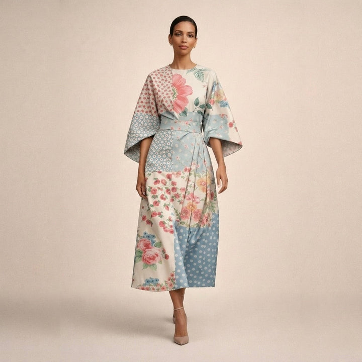 Evarin - Abito midi floreale soft touch