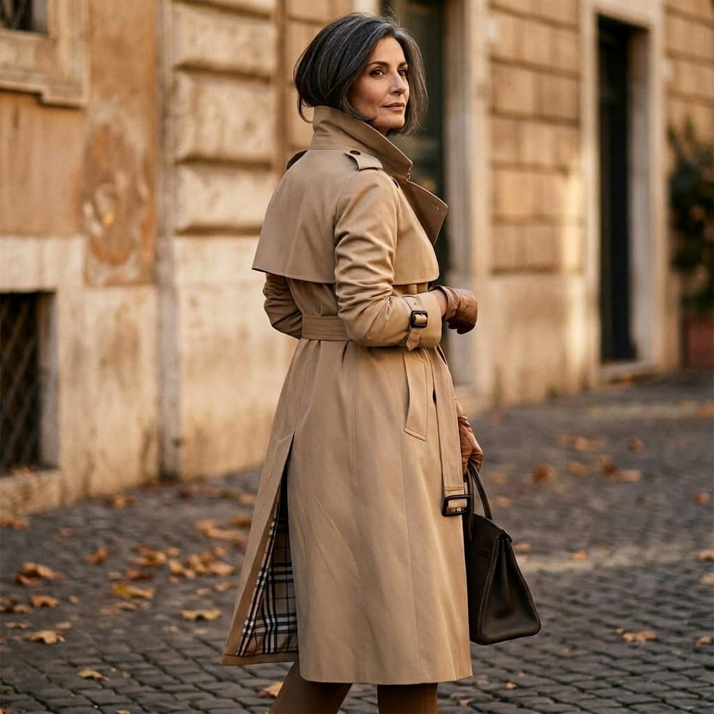 Aliki - Trench doppiopetto con cintura