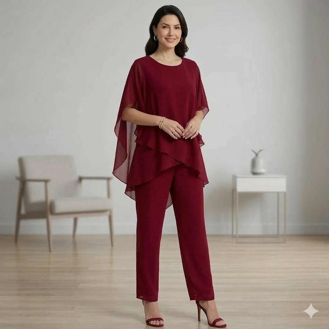 Jessenia - Coordinato con tunica a strati e pantaloni