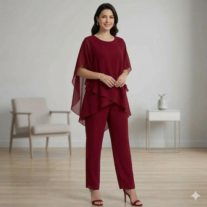 Jessenia - Coordinato con tunica a strati e pantaloni