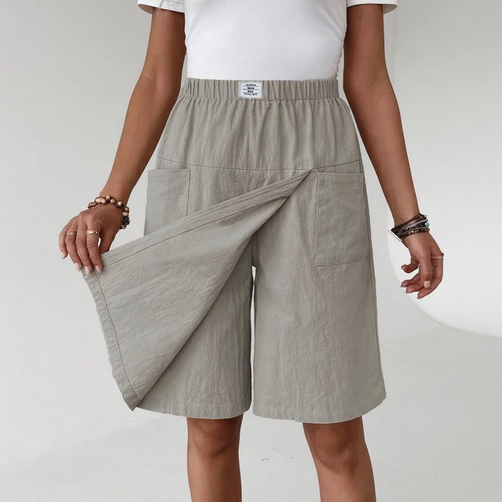 Fiorisse - Gonna-pantaloncino premium con pannello anteriore avvolgente