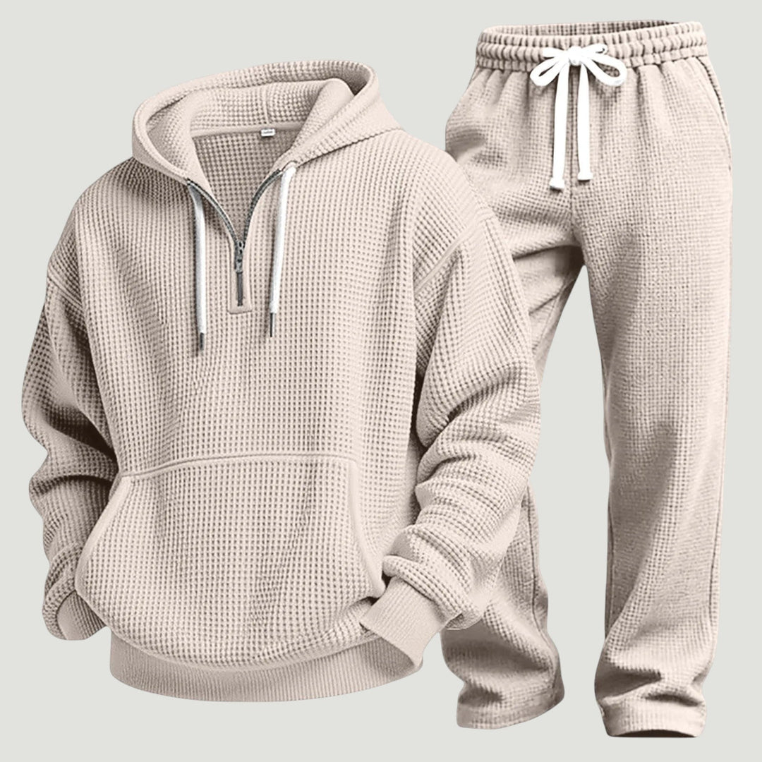 Osric - Set con felpa con cappuccio a nido d'ape e joggers