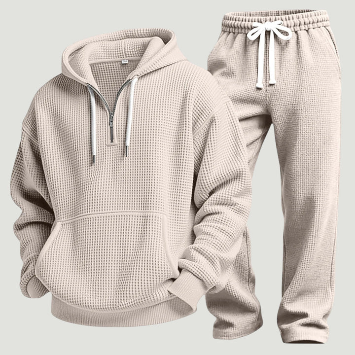 Osric - Set con felpa con cappuccio a nido d'ape e joggers
