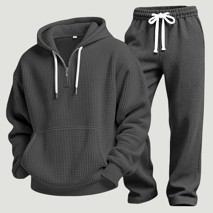Osric - Set con felpa con cappuccio a nido d'ape e joggers