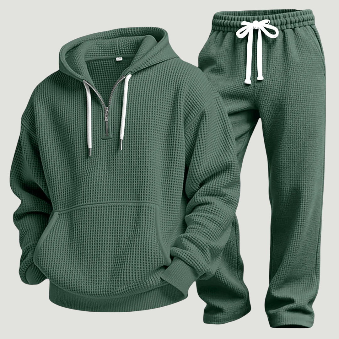 Osric - Set con felpa con cappuccio a nido d'ape e joggers