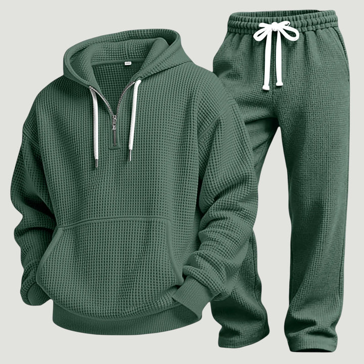 Osric - Set con felpa con cappuccio a nido d'ape e joggers