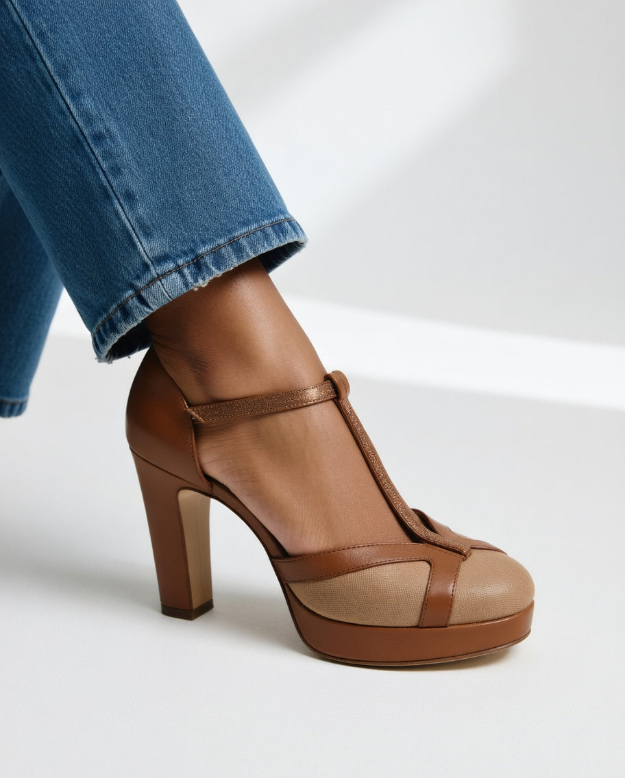Celandra - Scarpe con tacco ergonomiche con cinturino