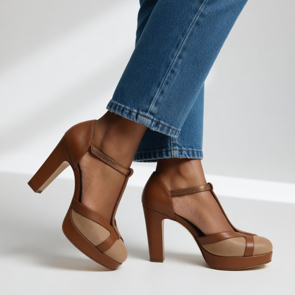 Celandra - Scarpe con tacco ergonomiche con cinturino