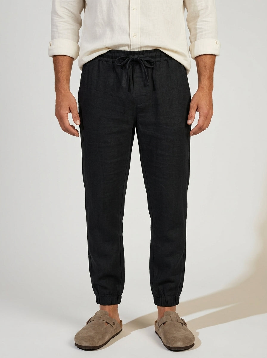 Carrick - Pantaloni jogger in lino leggero
