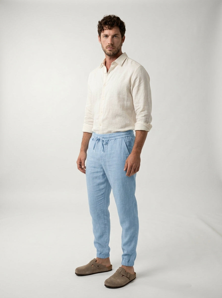 Carrick - Pantaloni jogger in lino leggero