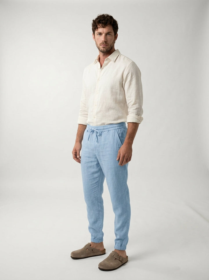 Carrick - Pantaloni jogger in lino leggero