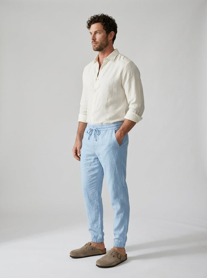 Carrick - Pantaloni jogger in lino leggero