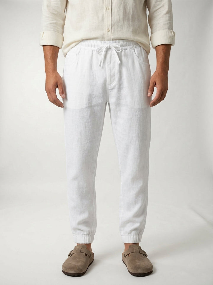 Carrick - Pantaloni jogger in lino leggero