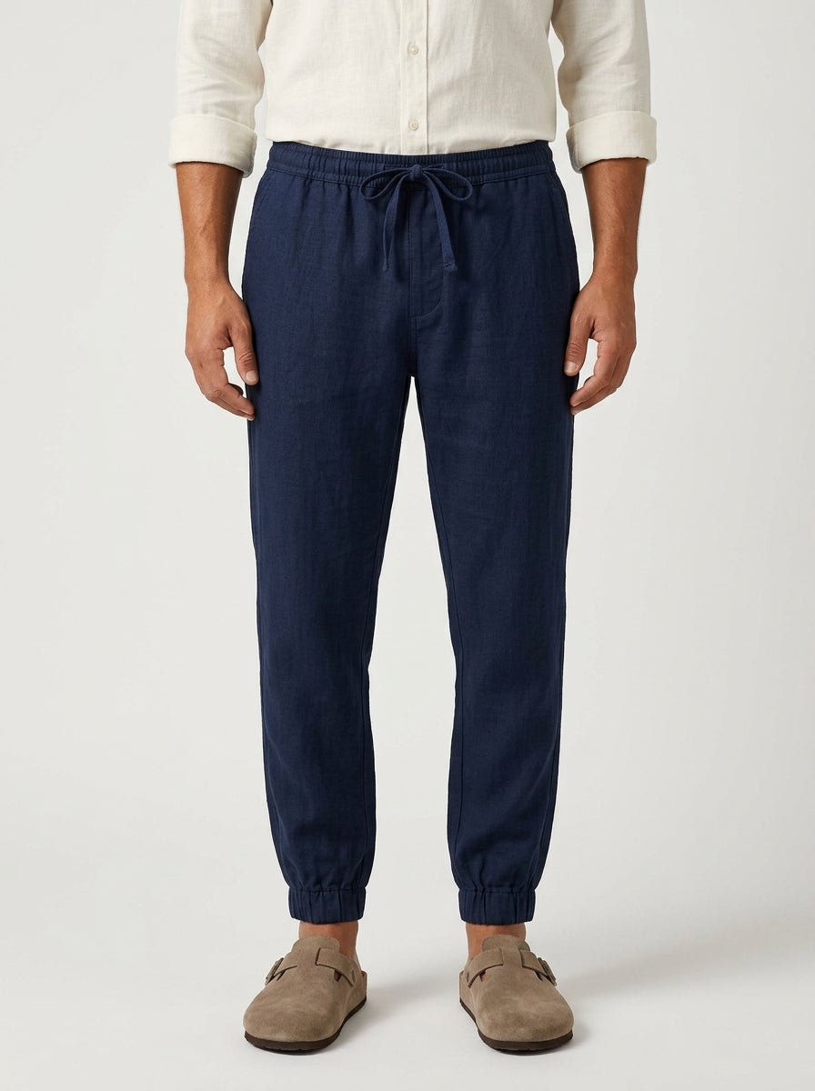 Carrick - Pantaloni jogger in lino leggero