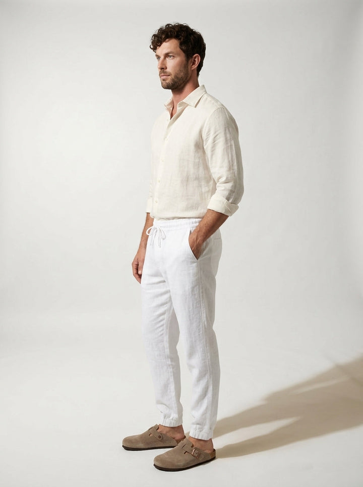 Carrick - Pantaloni jogger in lino leggero