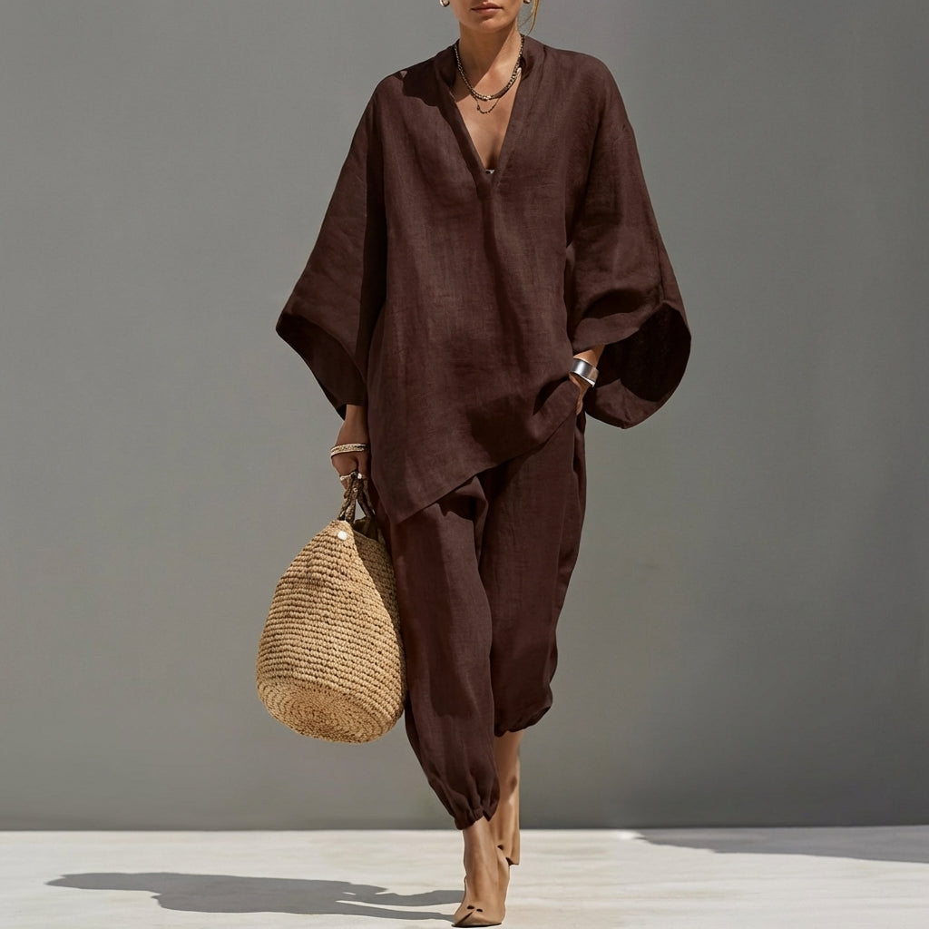 Millie - Coordinato due pezzi in lino leggero