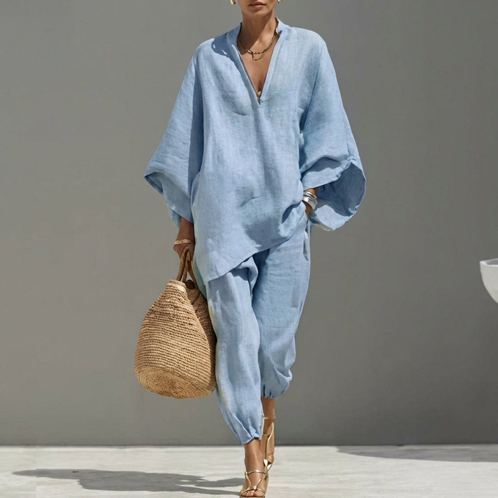 Millie - Coordinato due pezzi in lino leggero