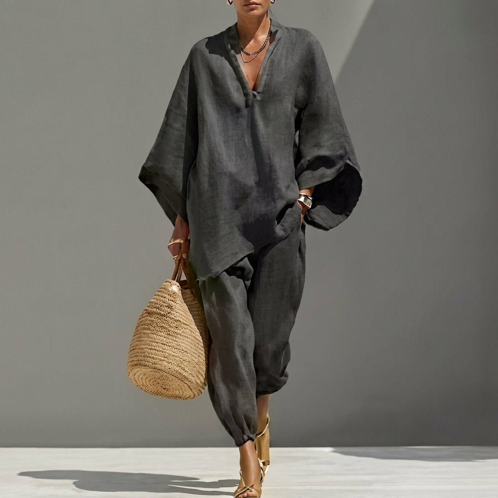 Millie - Coordinato due pezzi in lino leggero