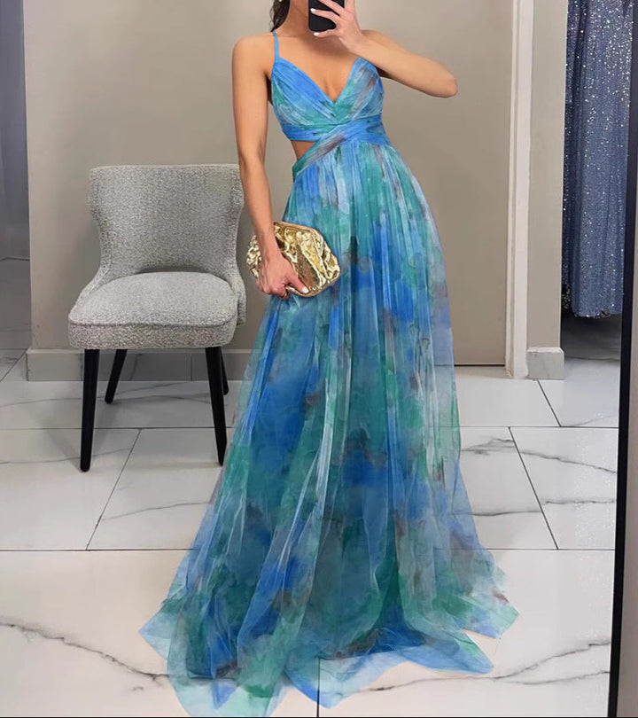 Nalina - Abito lungo floreale fluido