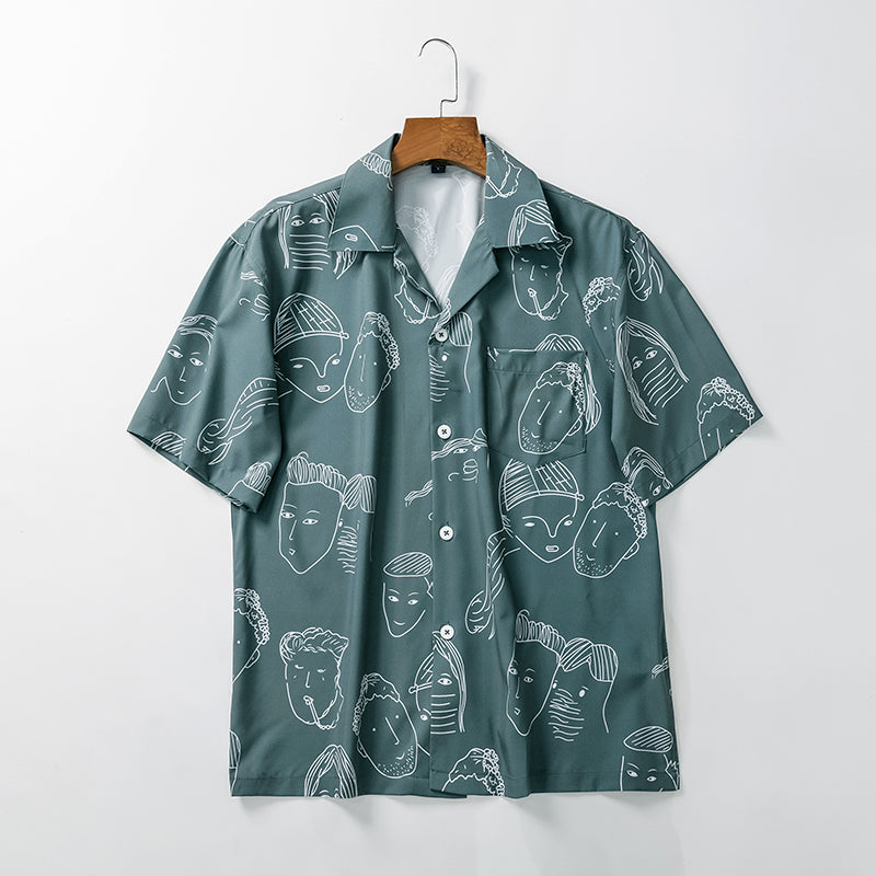 Nash - Camicia a collo cubano soft touch