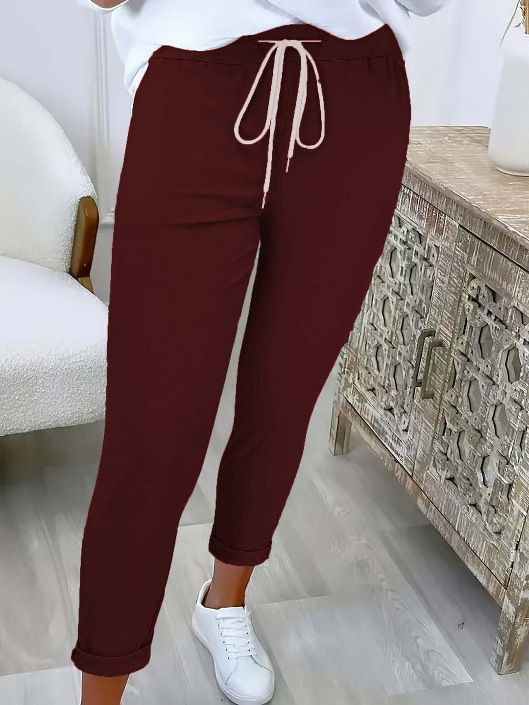 Tansy - Pantaloni stretch con coulisse su misura