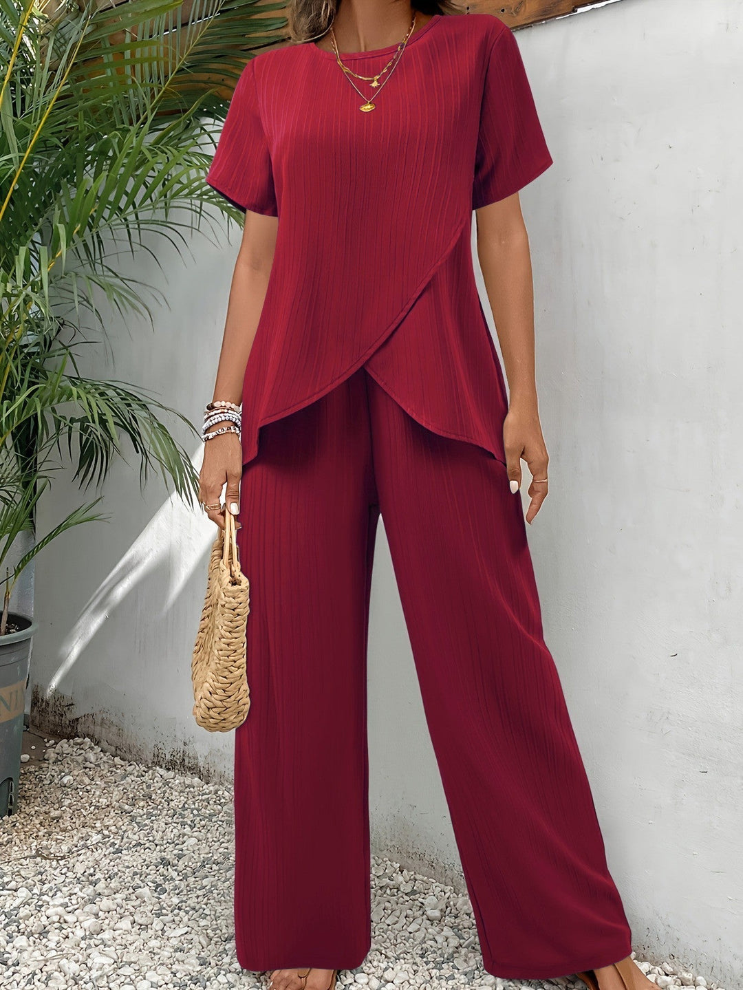 Bexley - Coordinato con pantaloni a gamba larga drappeggiati